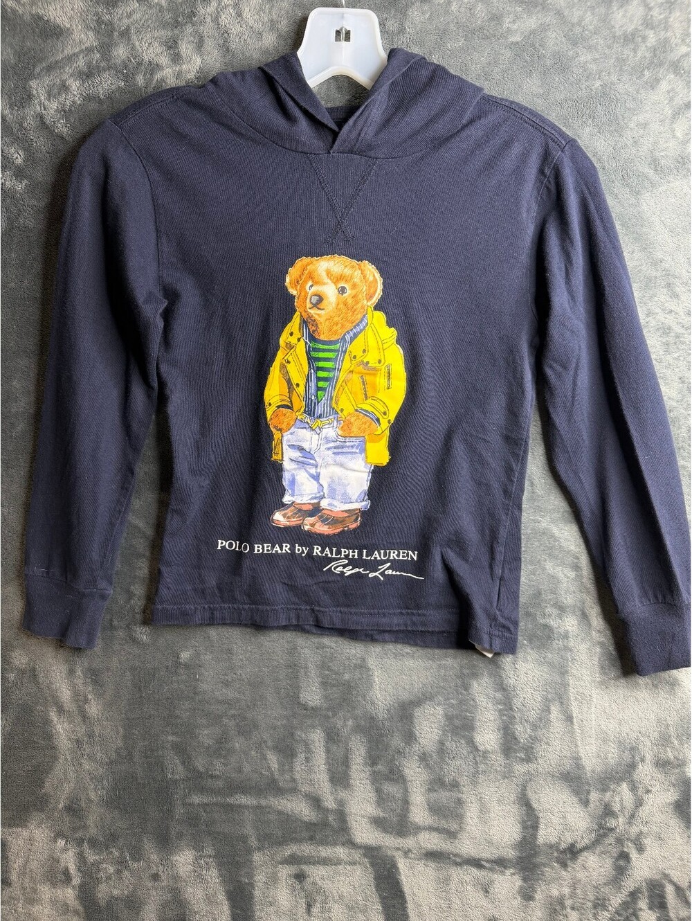 Polo By Ralph Lauren Polo Bear Youth Pullover Hoodie Boy's Size Small (8)